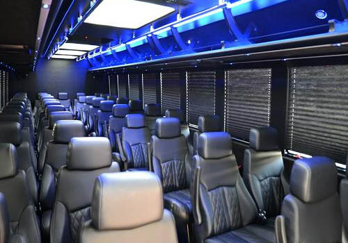 Shuttle bus with comfortable seating